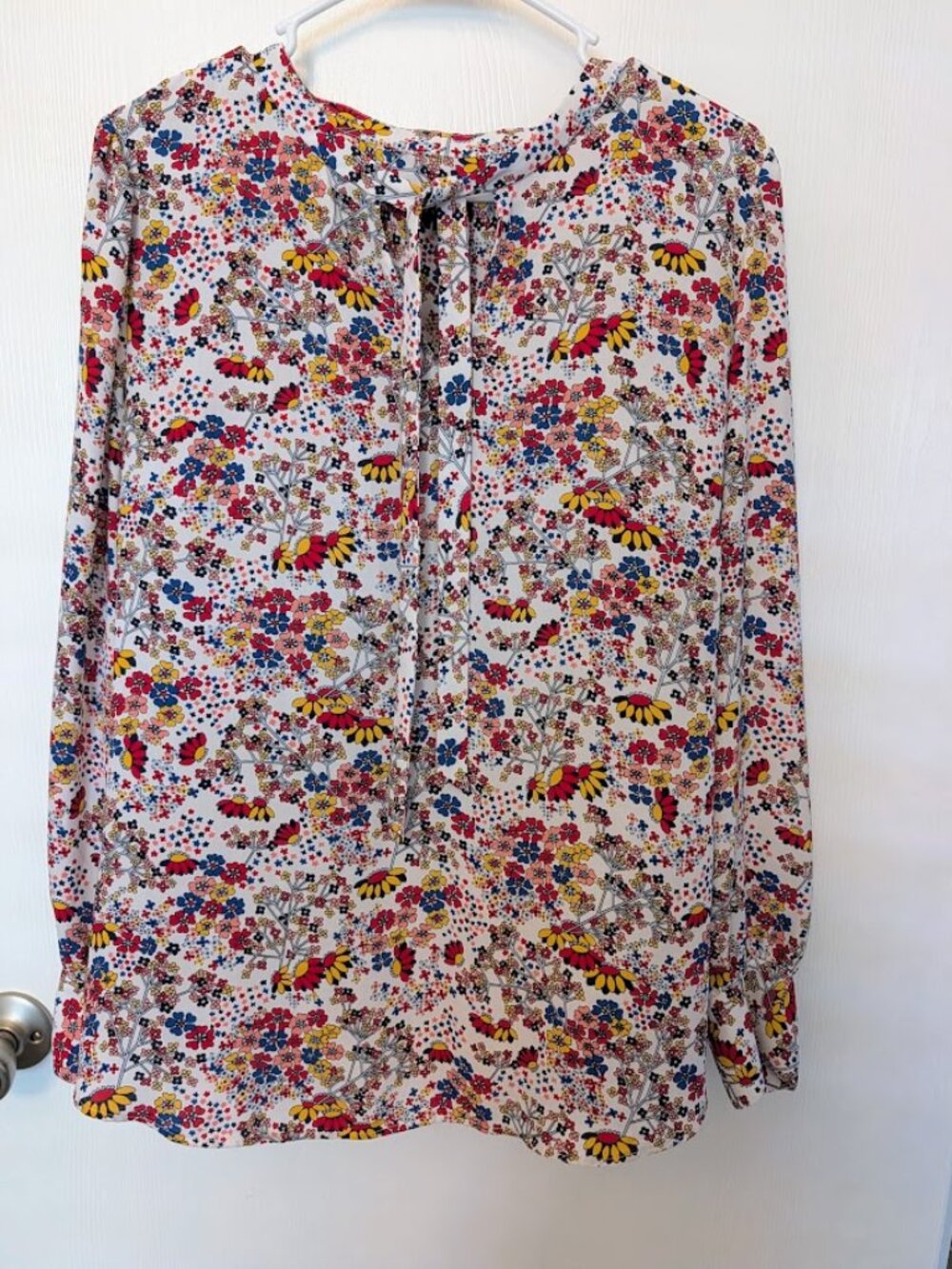 Talbots L/S floral blouse Size L